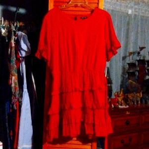 City Studio mid thigh Tiered Red Dress from Macy's size X-Large (Junior)